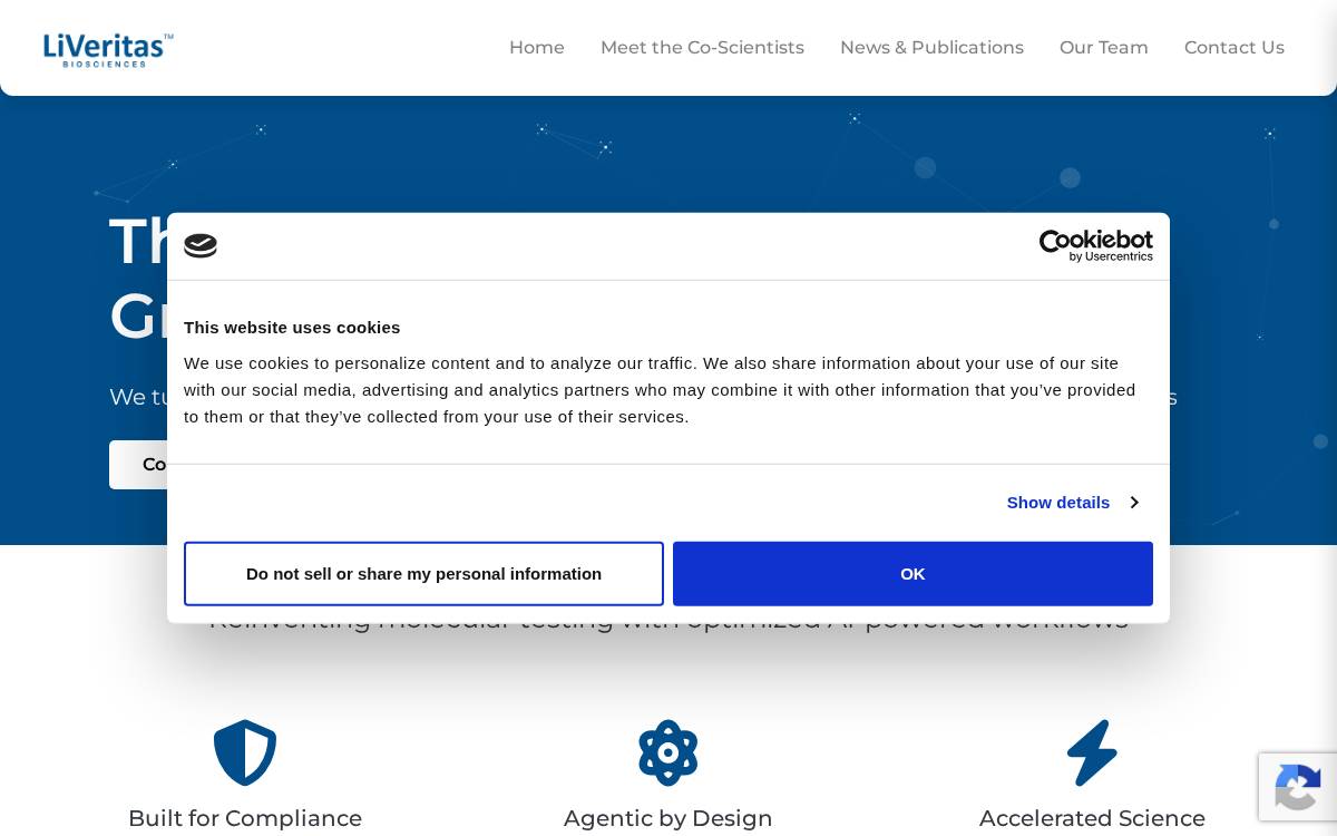 Liveritas website preview