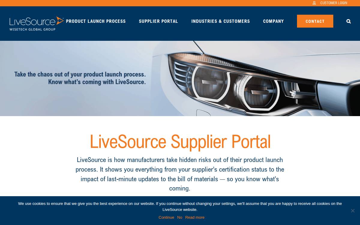 LiveSource website preview