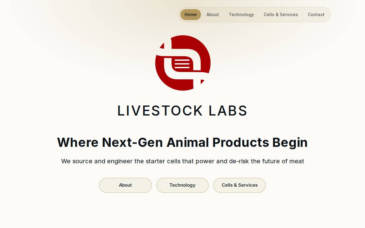Livestock Labs website preview