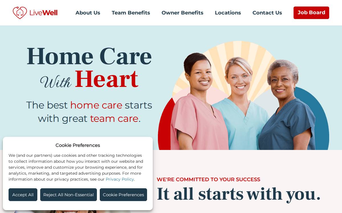 LiveWell website preview