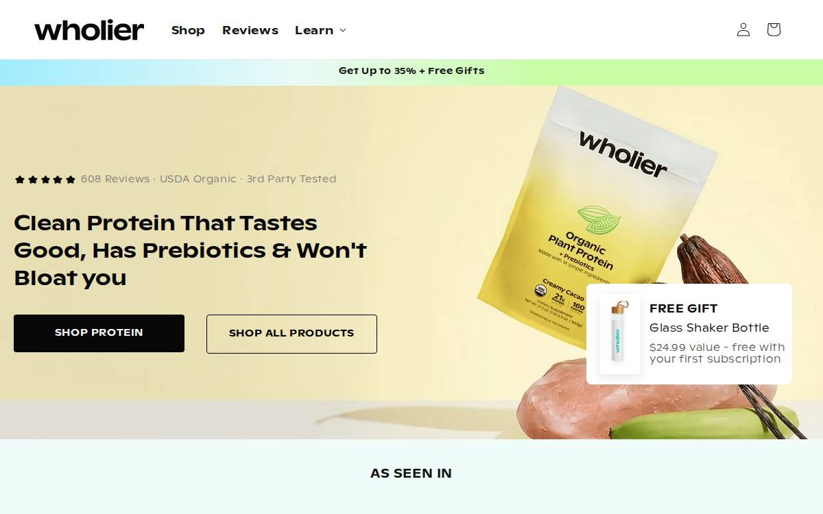 Livewholier website preview