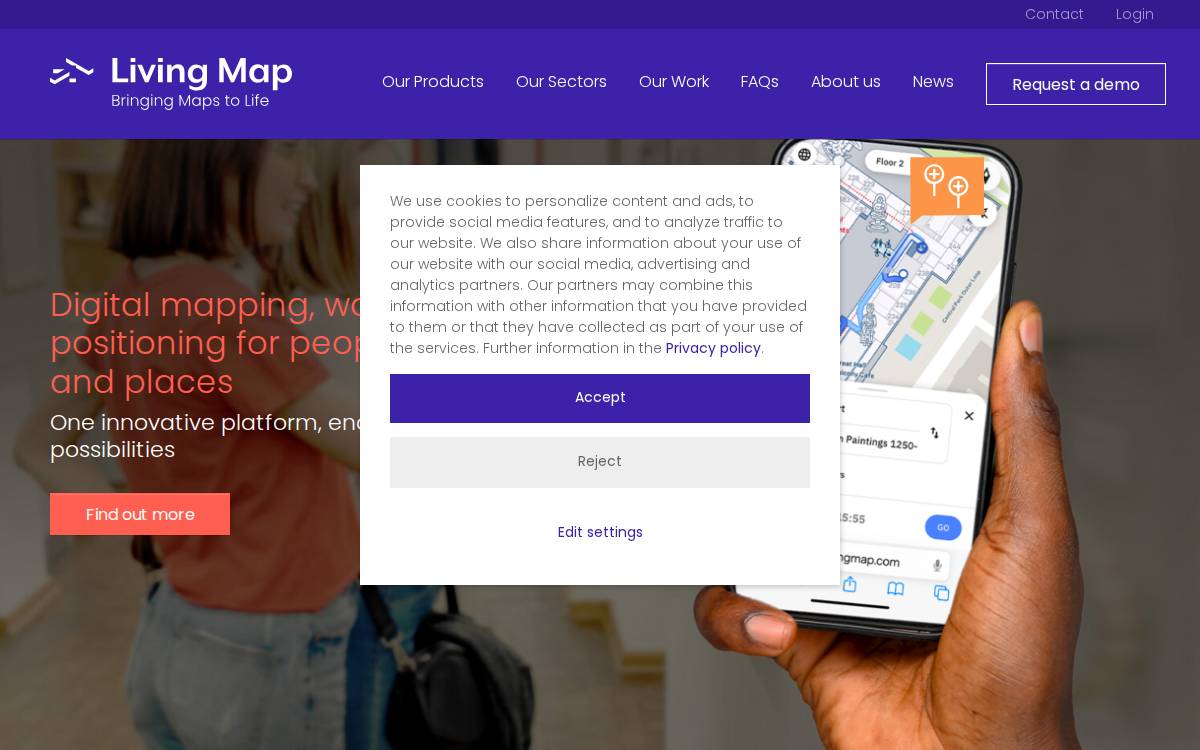 Livingmap website preview