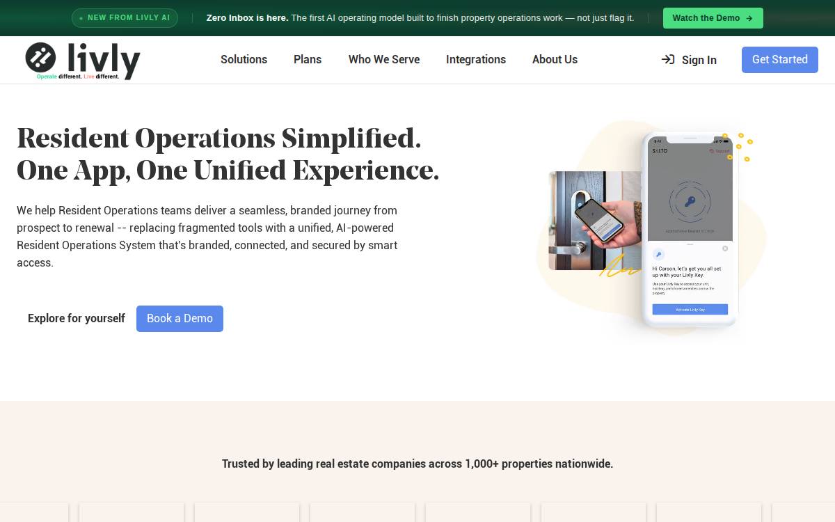 Livly website preview