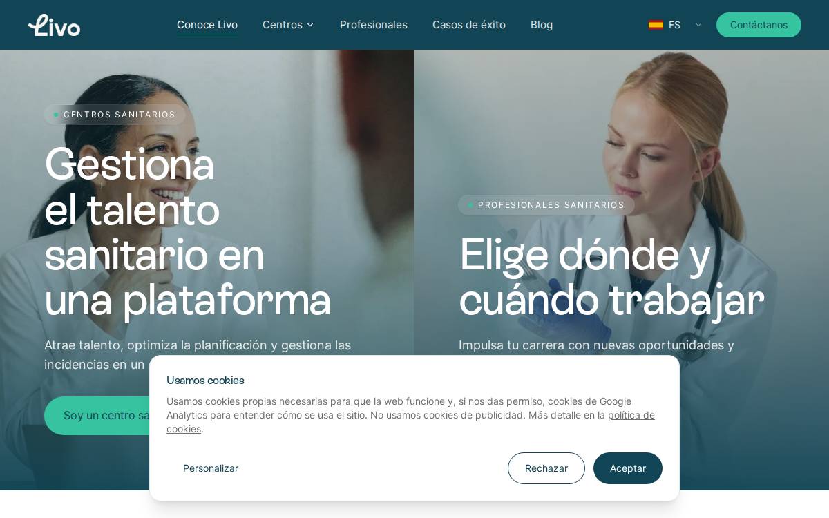 Livo website preview