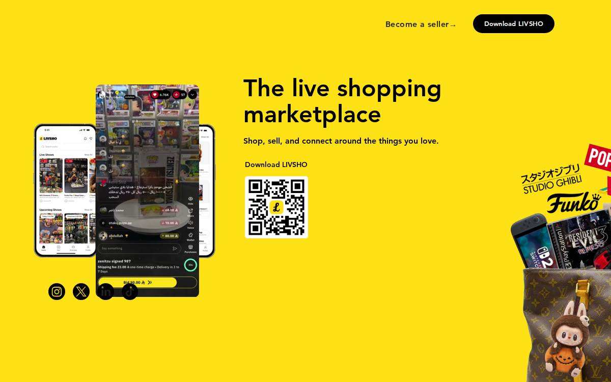 LIVSHO website preview