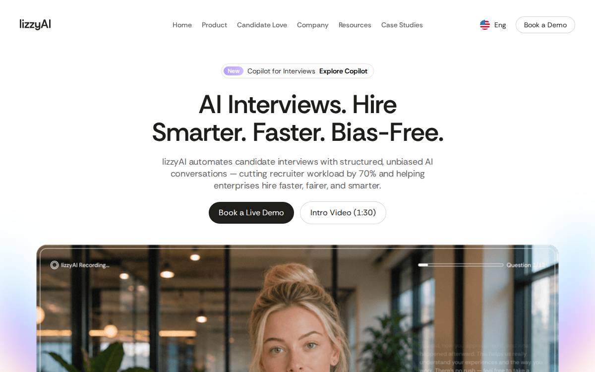 Lizzy Ai website preview