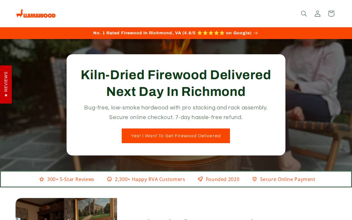 Llamawood website preview