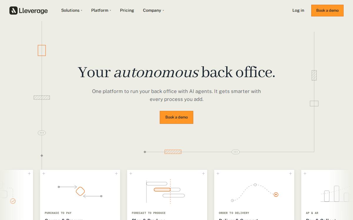 Lleverage website preview