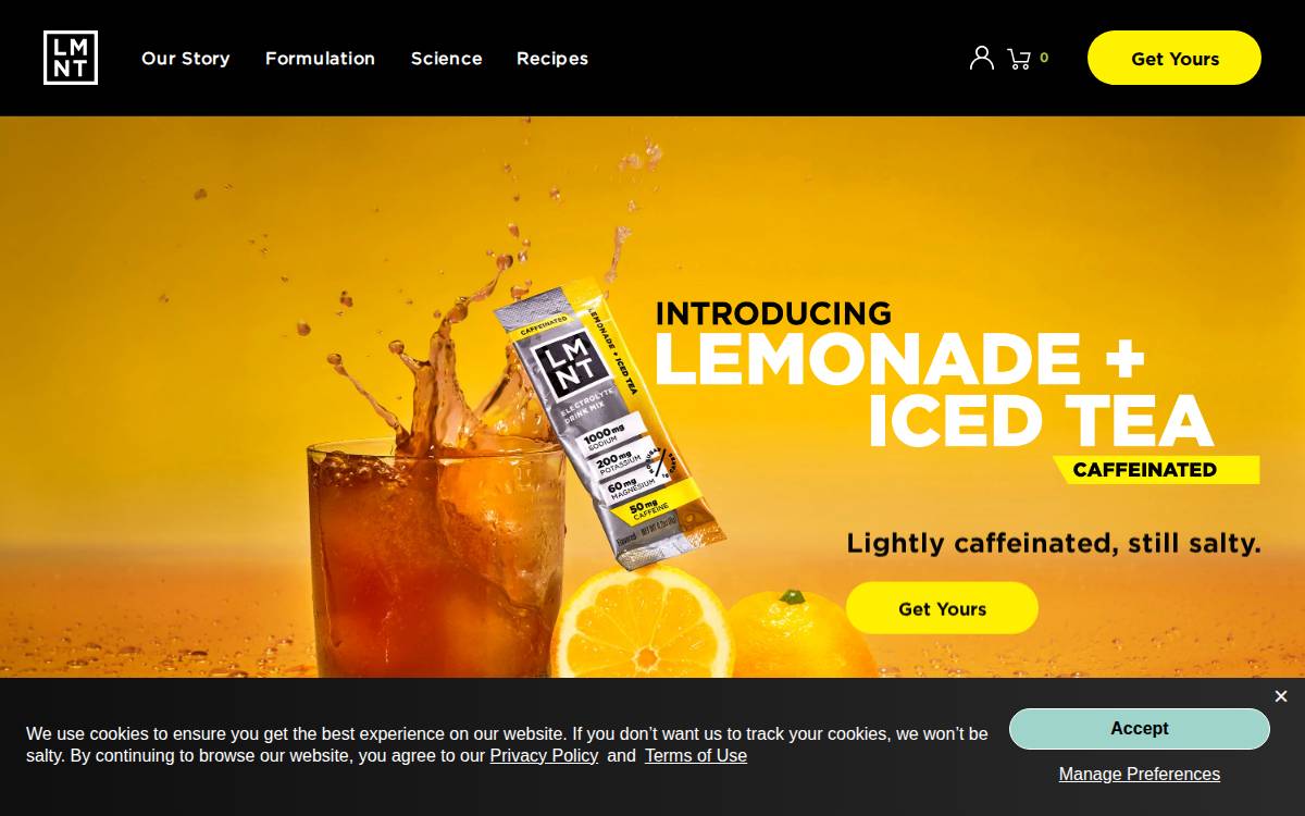 LMNT Startup website preview