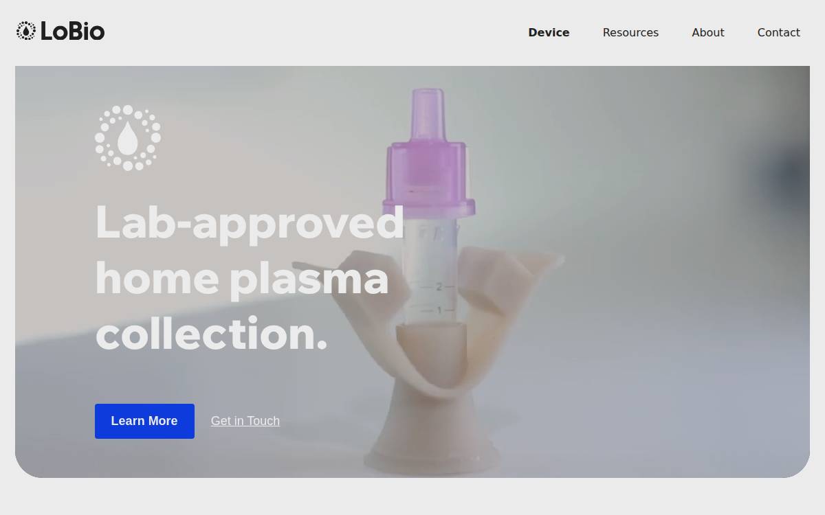 Lo Bio website preview