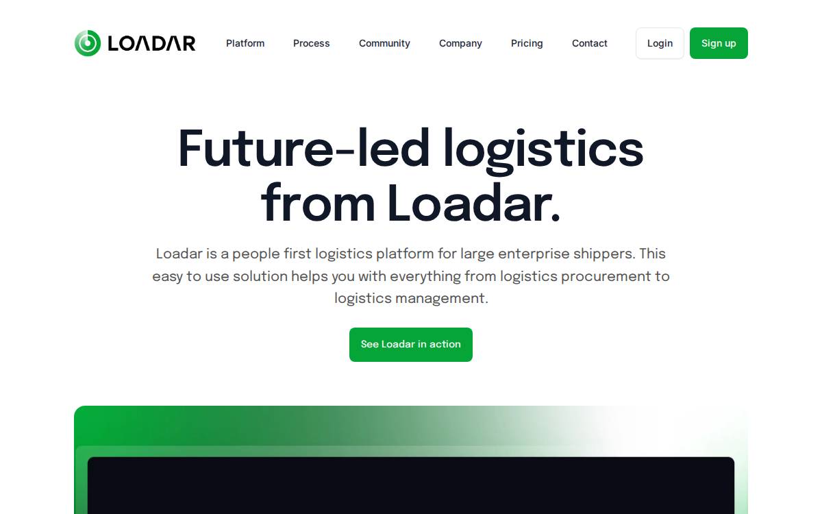 Loadar website preview
