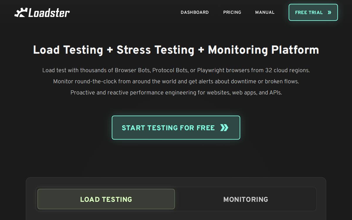 Loadster website preview