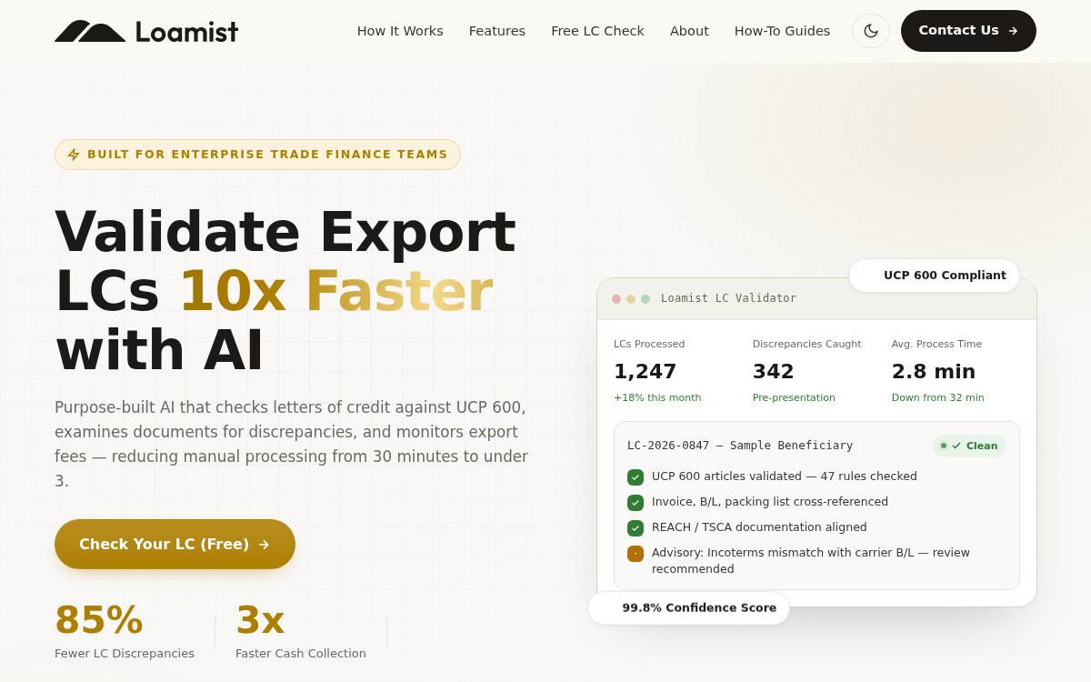 Loamist website preview
