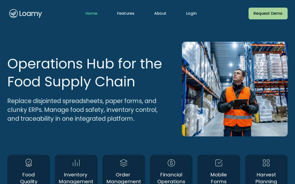 Loamy website preview