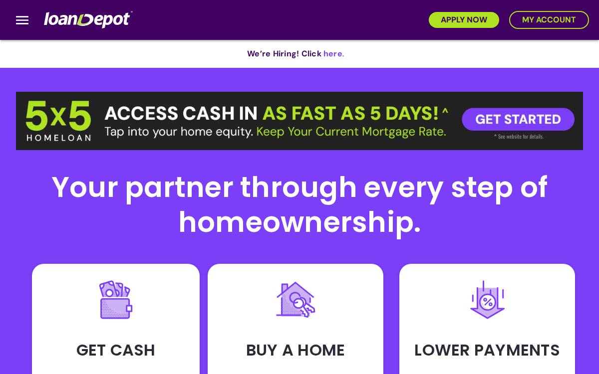 loanDepot website preview