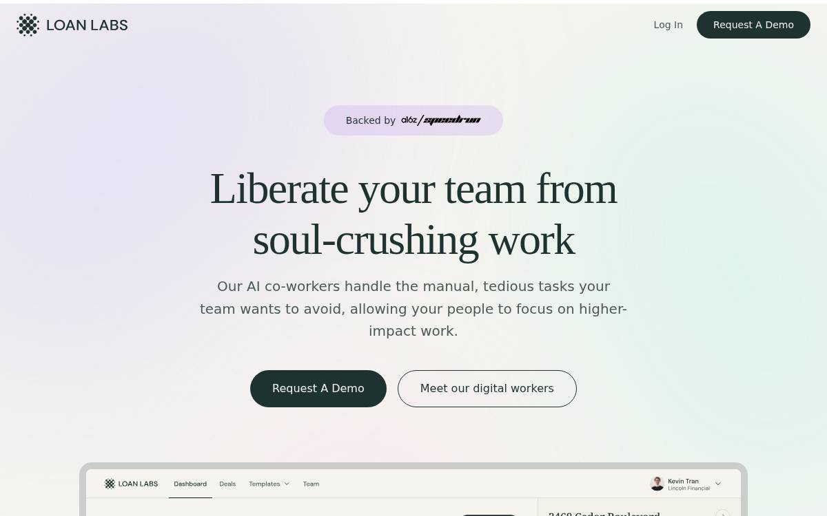 Loanlabs website preview