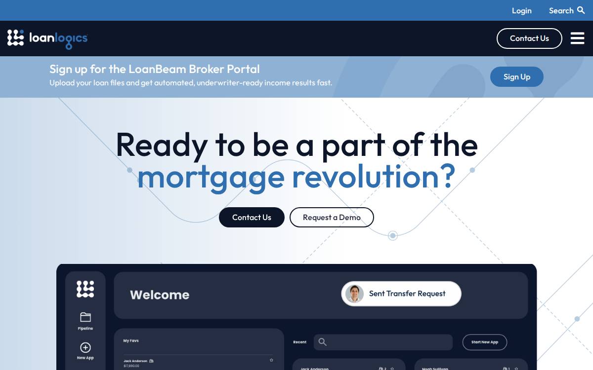 LoanLogics website preview