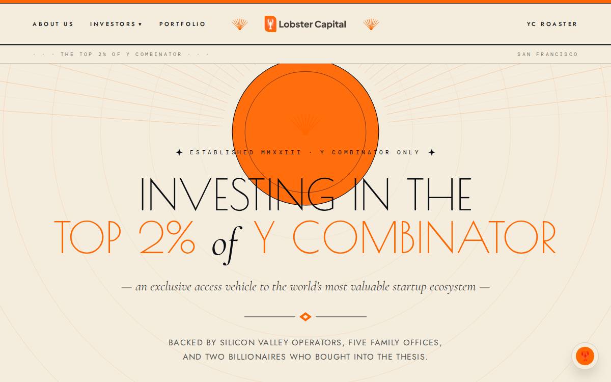 Lobster Capital website preview