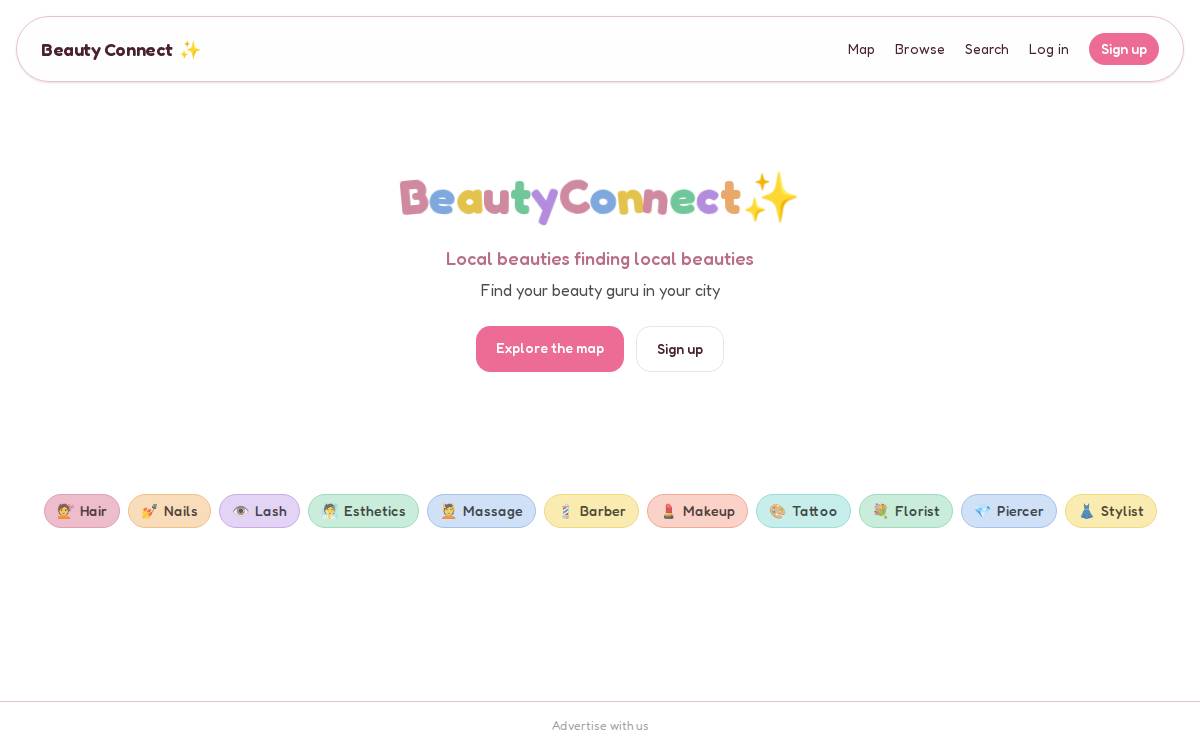 Local Beauty website preview