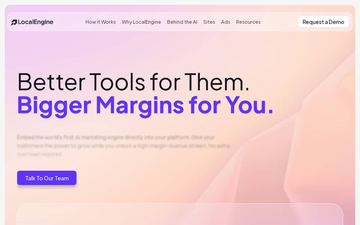 Localengine website preview