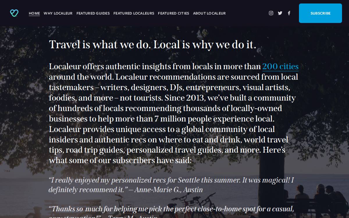 Localeur website preview