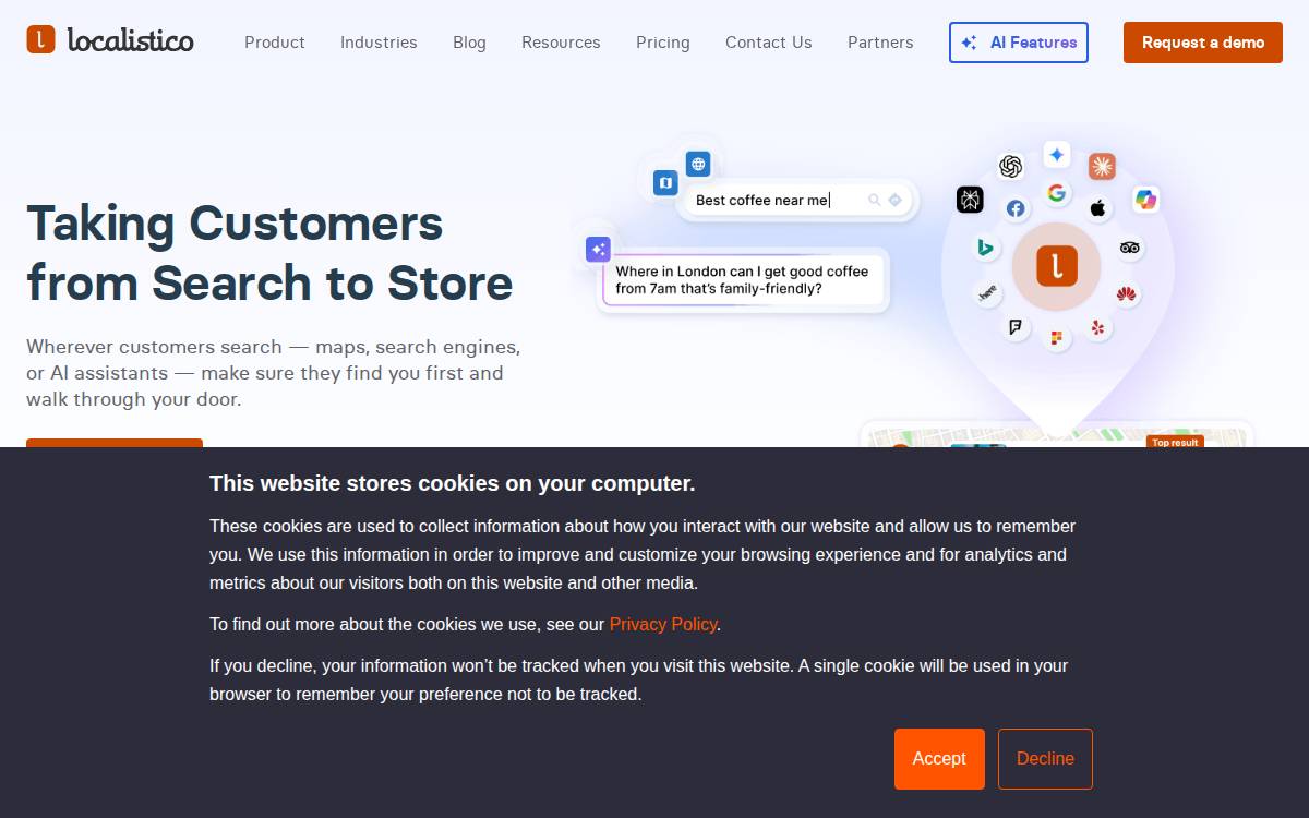 Localistico website preview