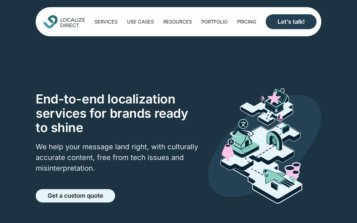 LocalizeDirect website preview