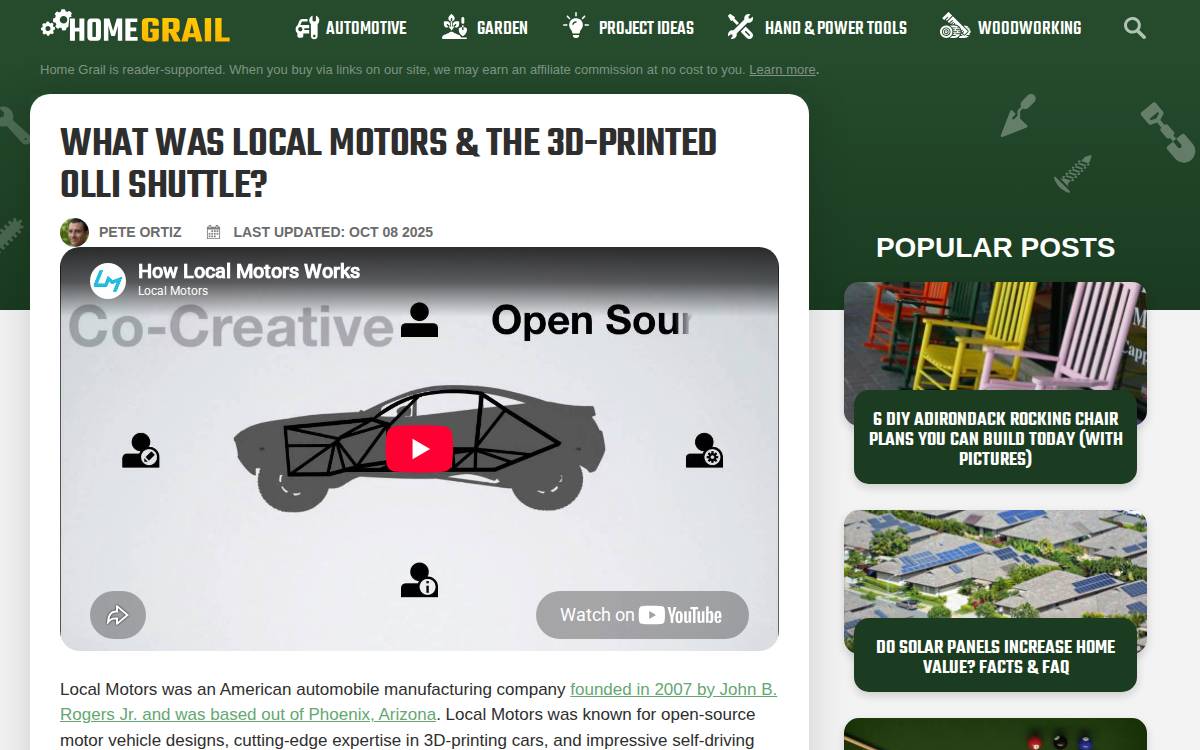 Local Motors website preview