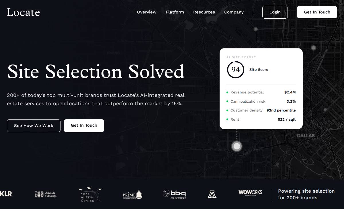 LocateAI website preview