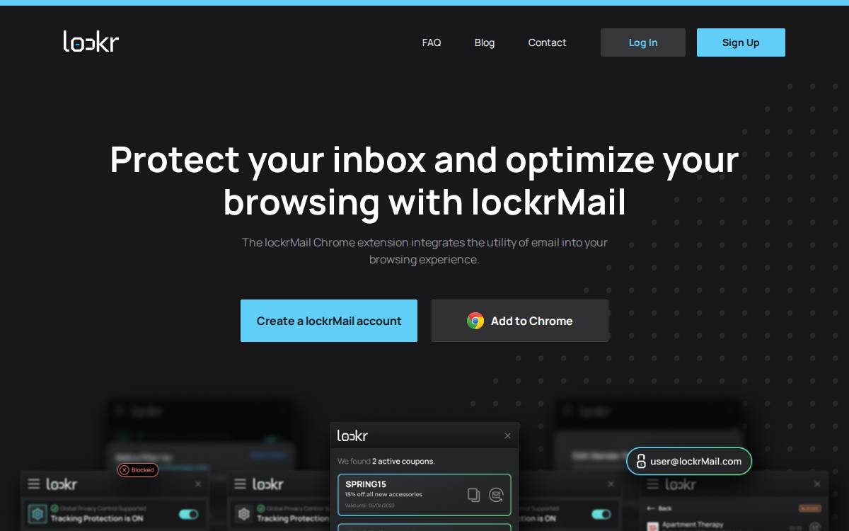 Lockrmail website preview