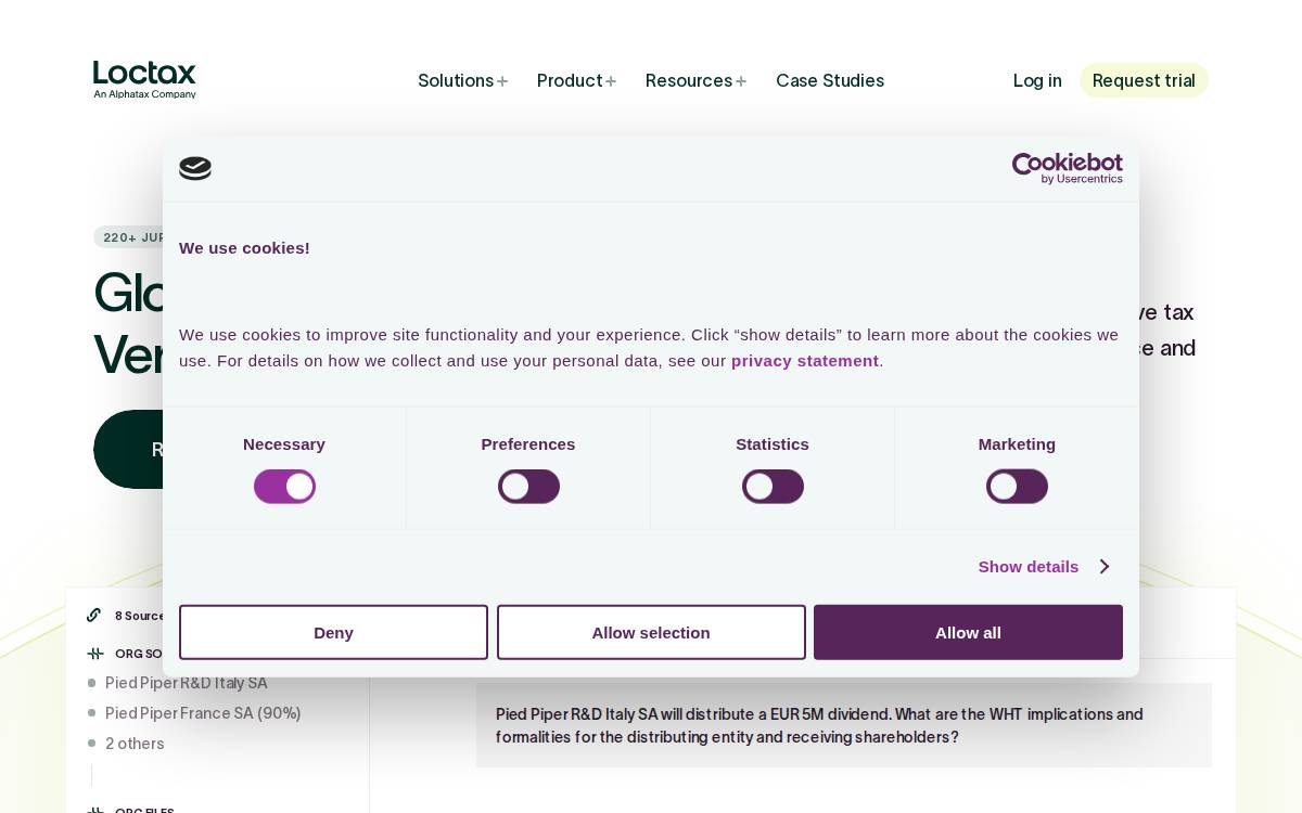 Loctax website preview