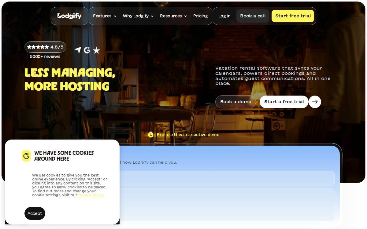 Lodgify website preview