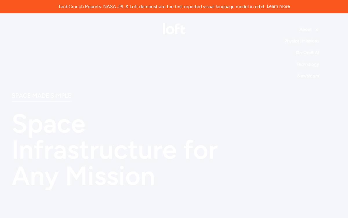 Loft Orbital website preview