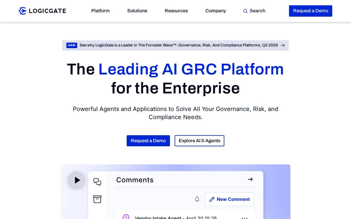 LogicGate website preview