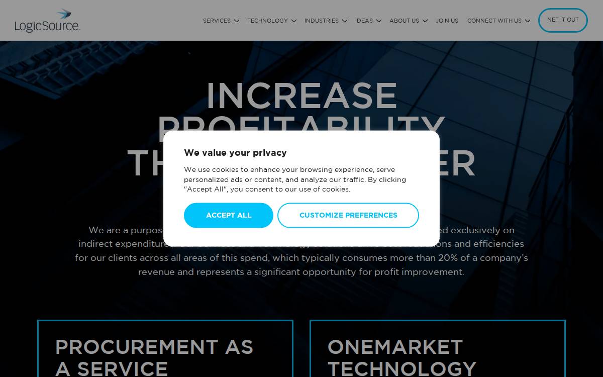LogicSource website preview