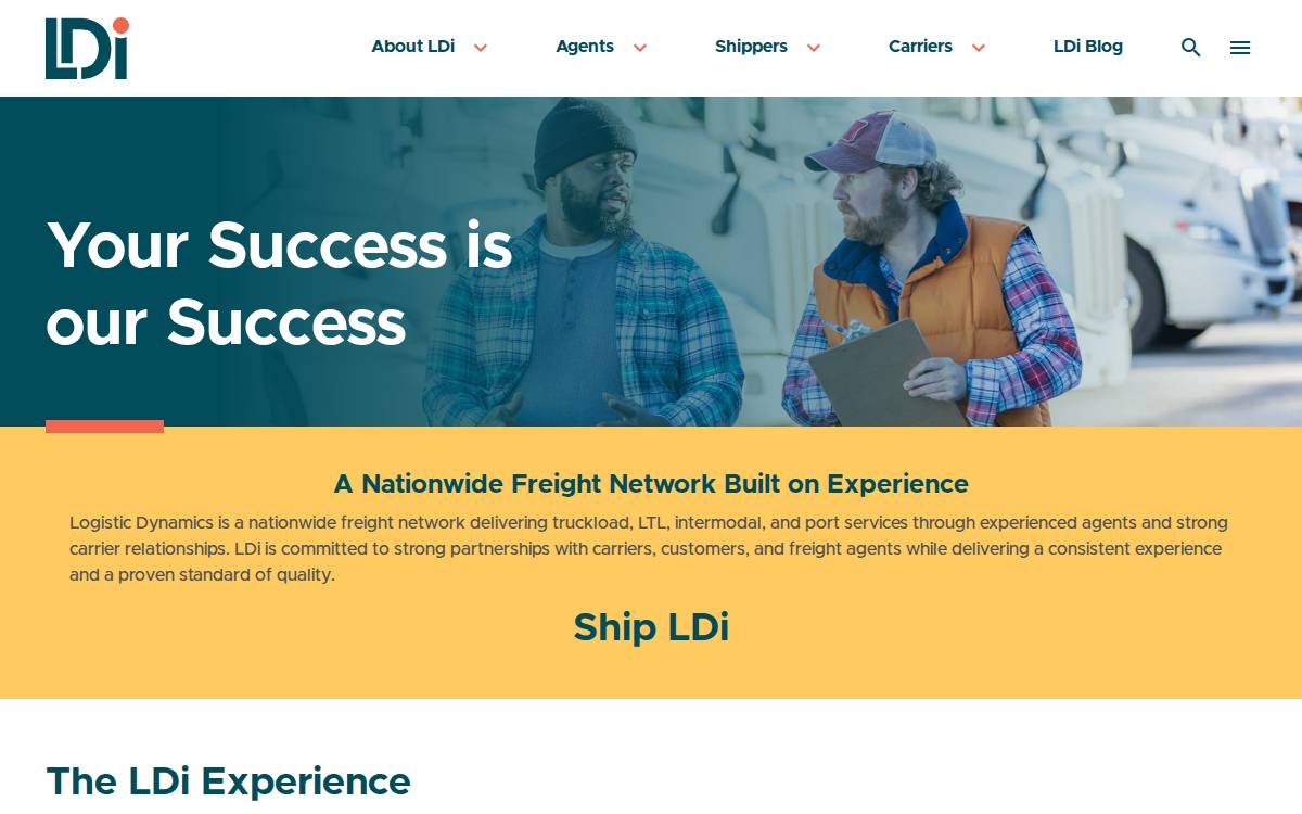 Logistic Dynamics website preview