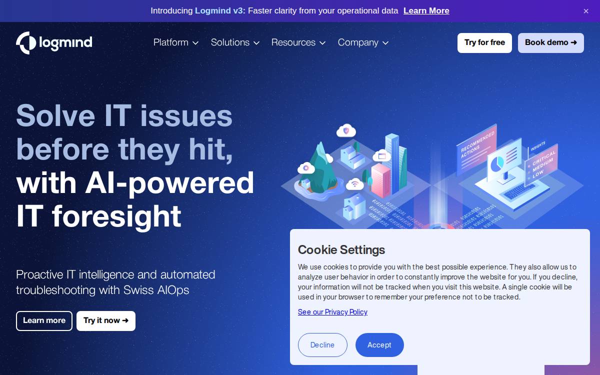 Logmind website preview