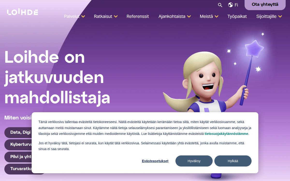 Loihde Oyj website preview