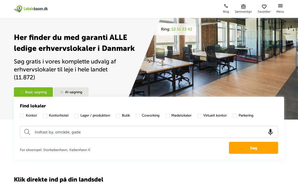 Lokalebasen website preview