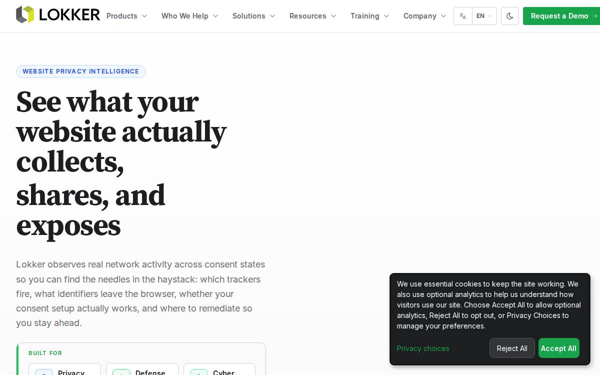 Lokker website preview