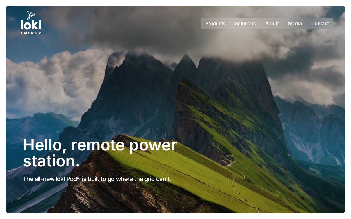 LOKL Energy website preview