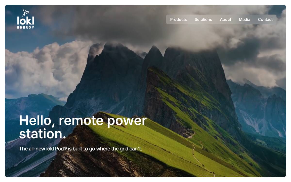 Lokl Wind website preview