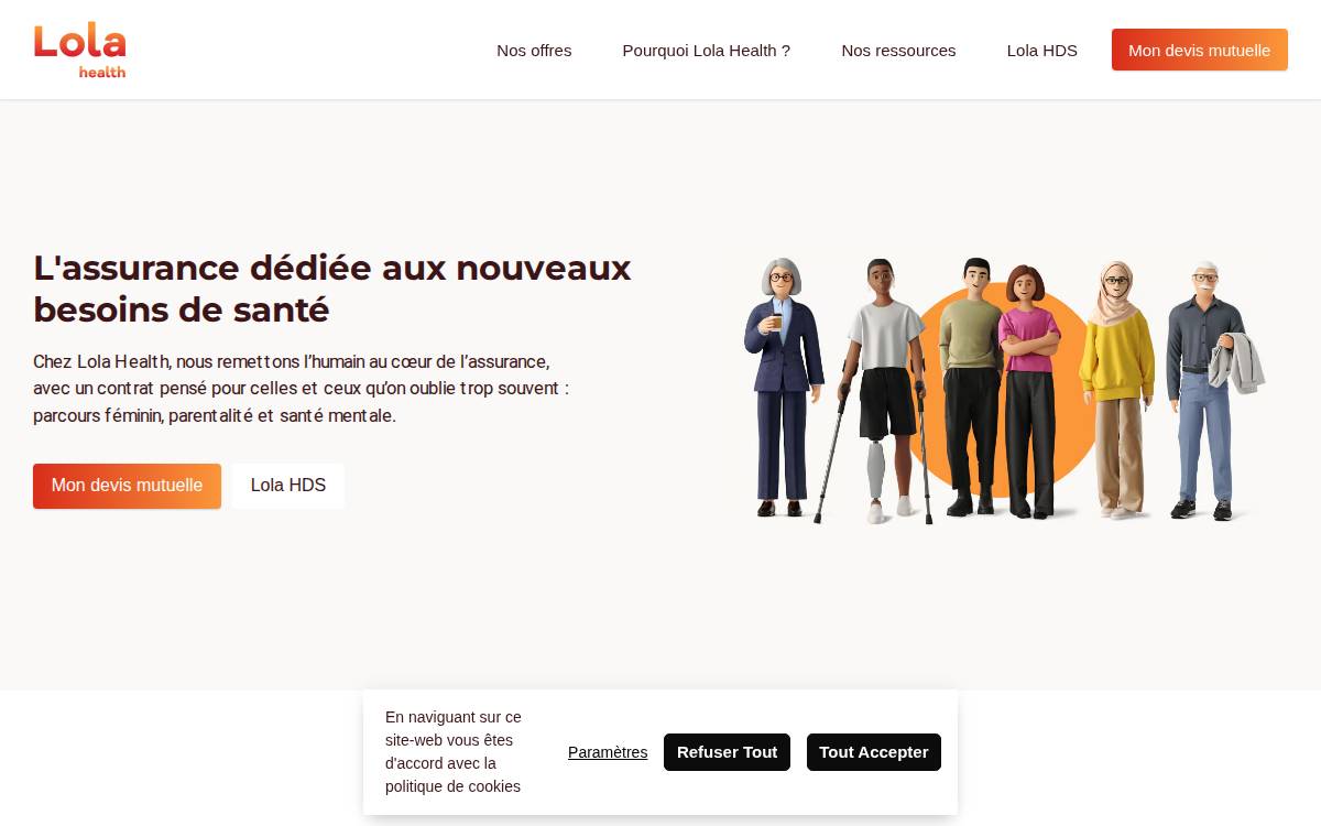 Lola Health website preview