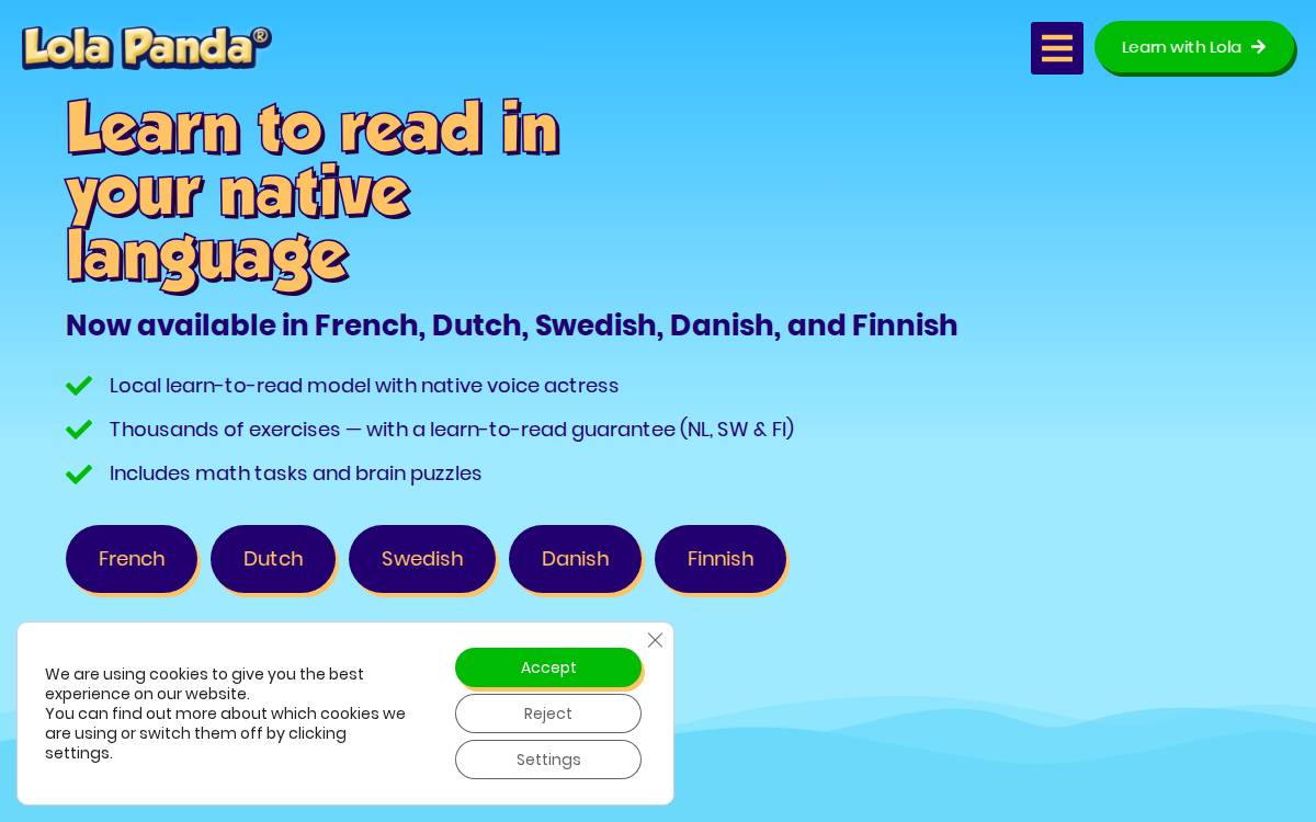 Lolapanda website preview