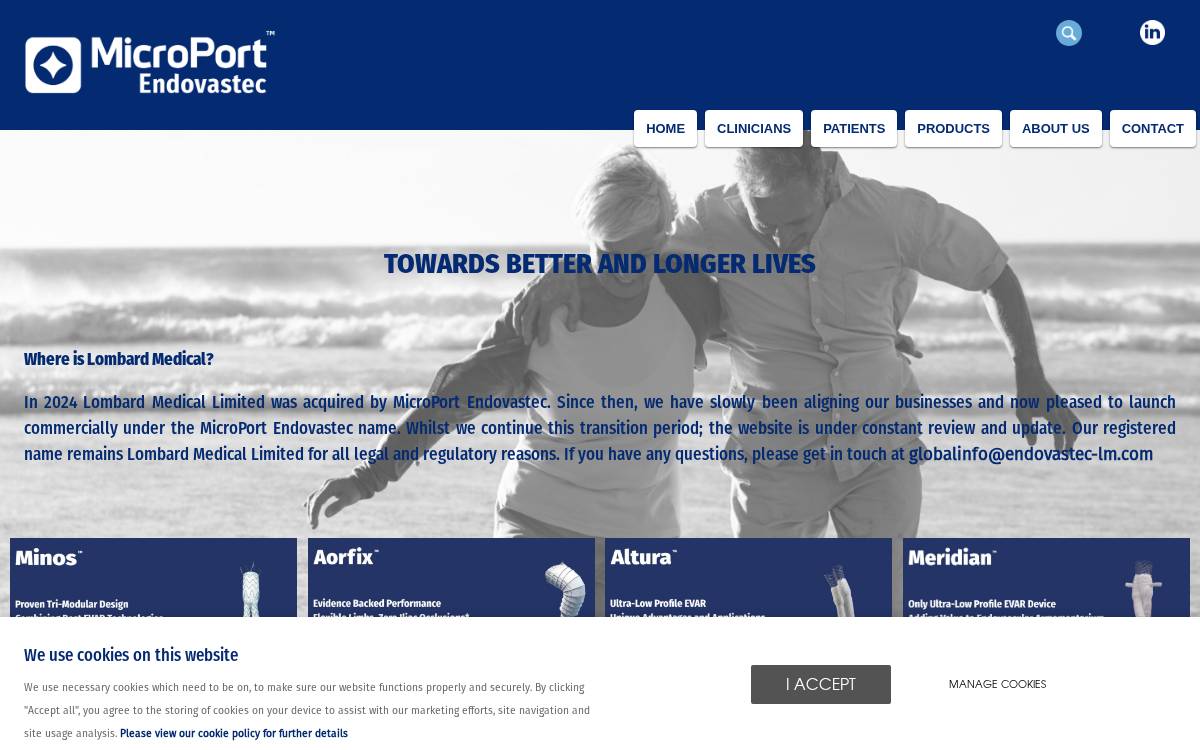 Lombardmedical website preview