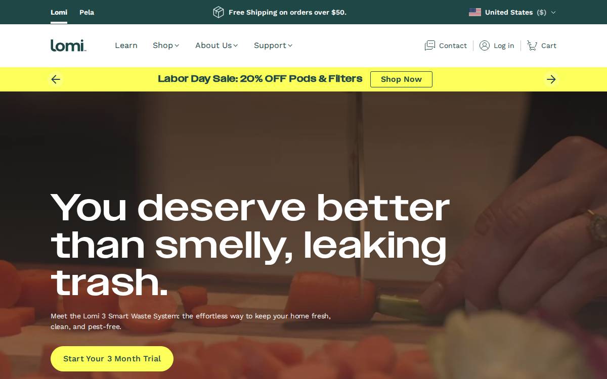 Lomi website preview