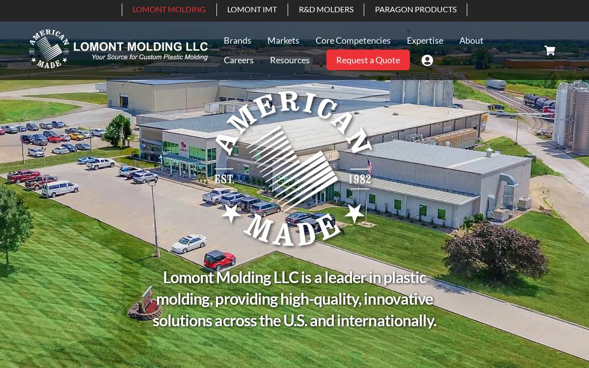 Lomont Molding website preview