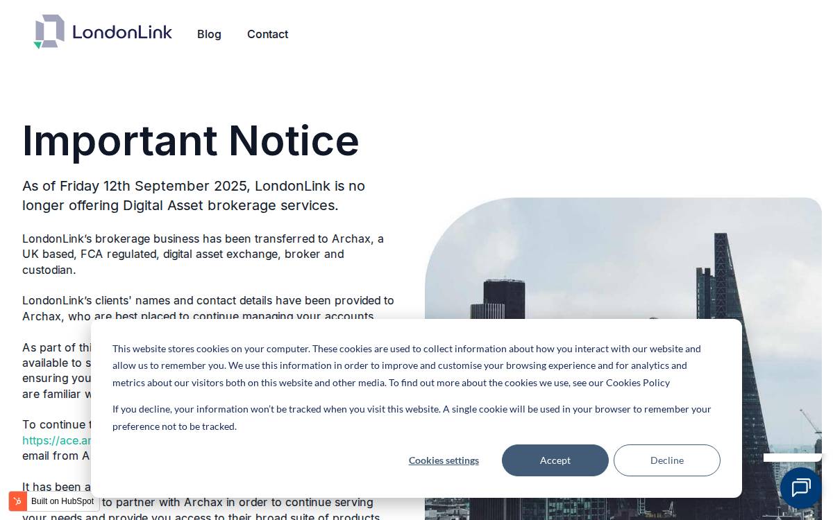 London Link website preview