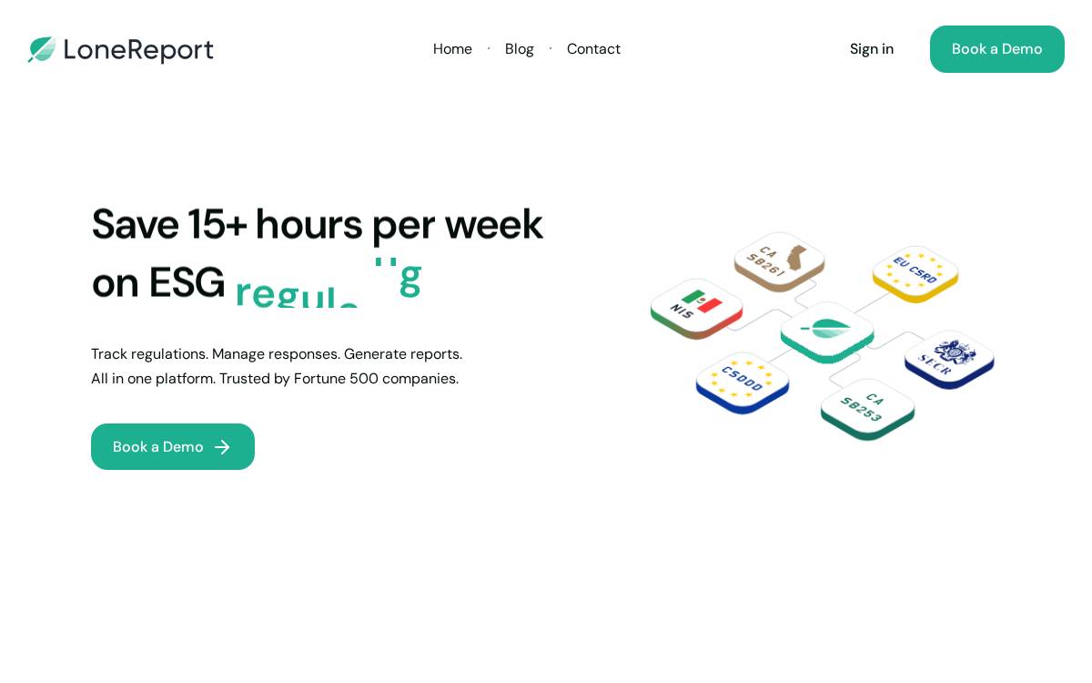 LoneReport website preview