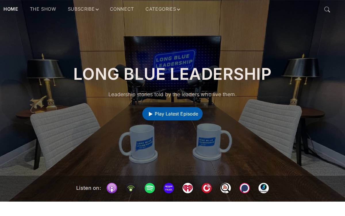 Longblueleadership website preview